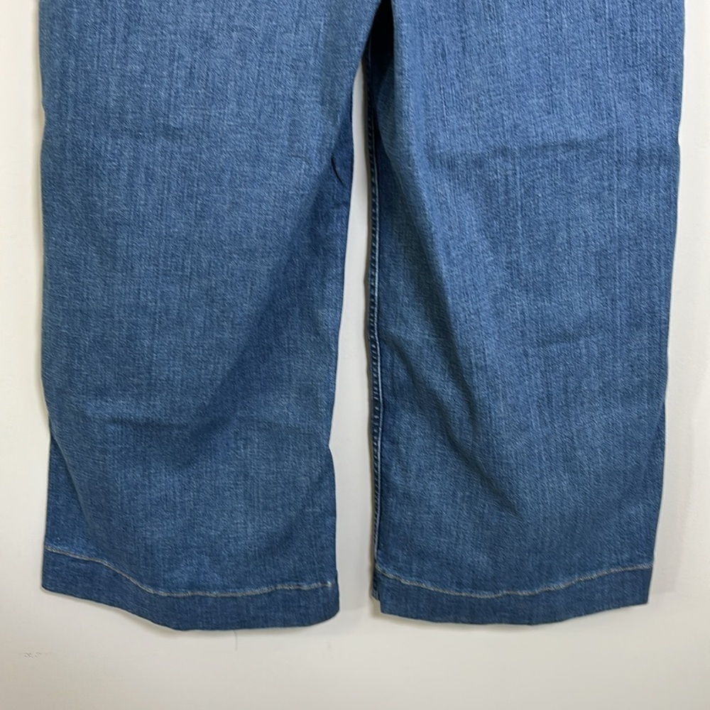 Spanx Cropped Wide Leg Jean Shaded Blue Shapewear Pockets High Rise sz M NEW - Picture 7 of 11